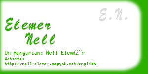 elemer nell business card